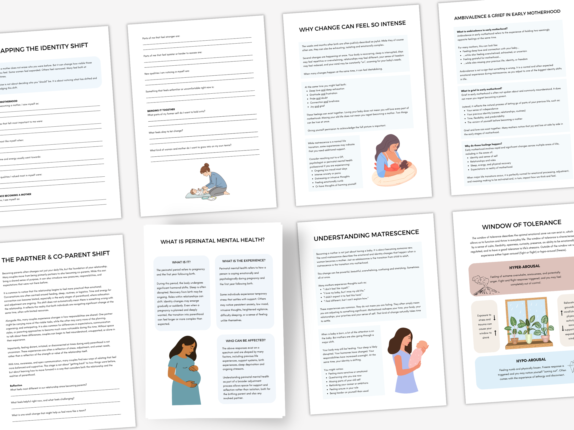 Matrescence & Perinatal Mental Health Worksheets