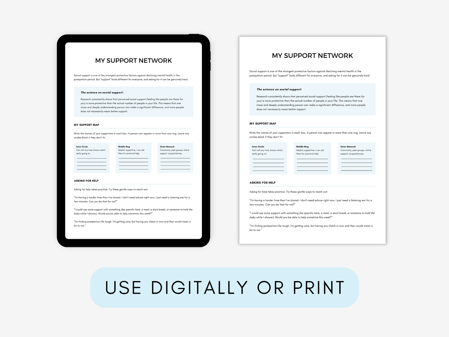 Matrescence & Perinatal Mental Health Worksheets