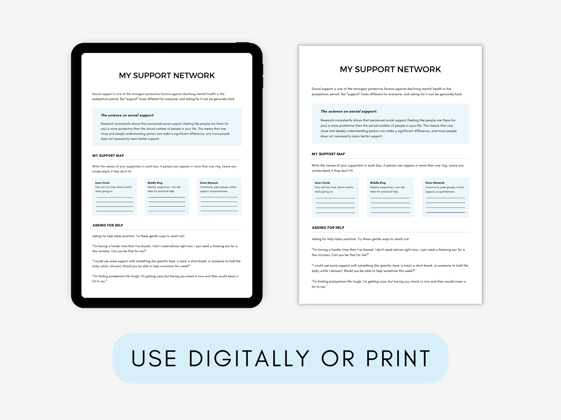 Matrescence & Perinatal Mental Health Worksheets