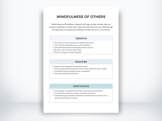 Mindfulness Of Others DBT Skills PDF