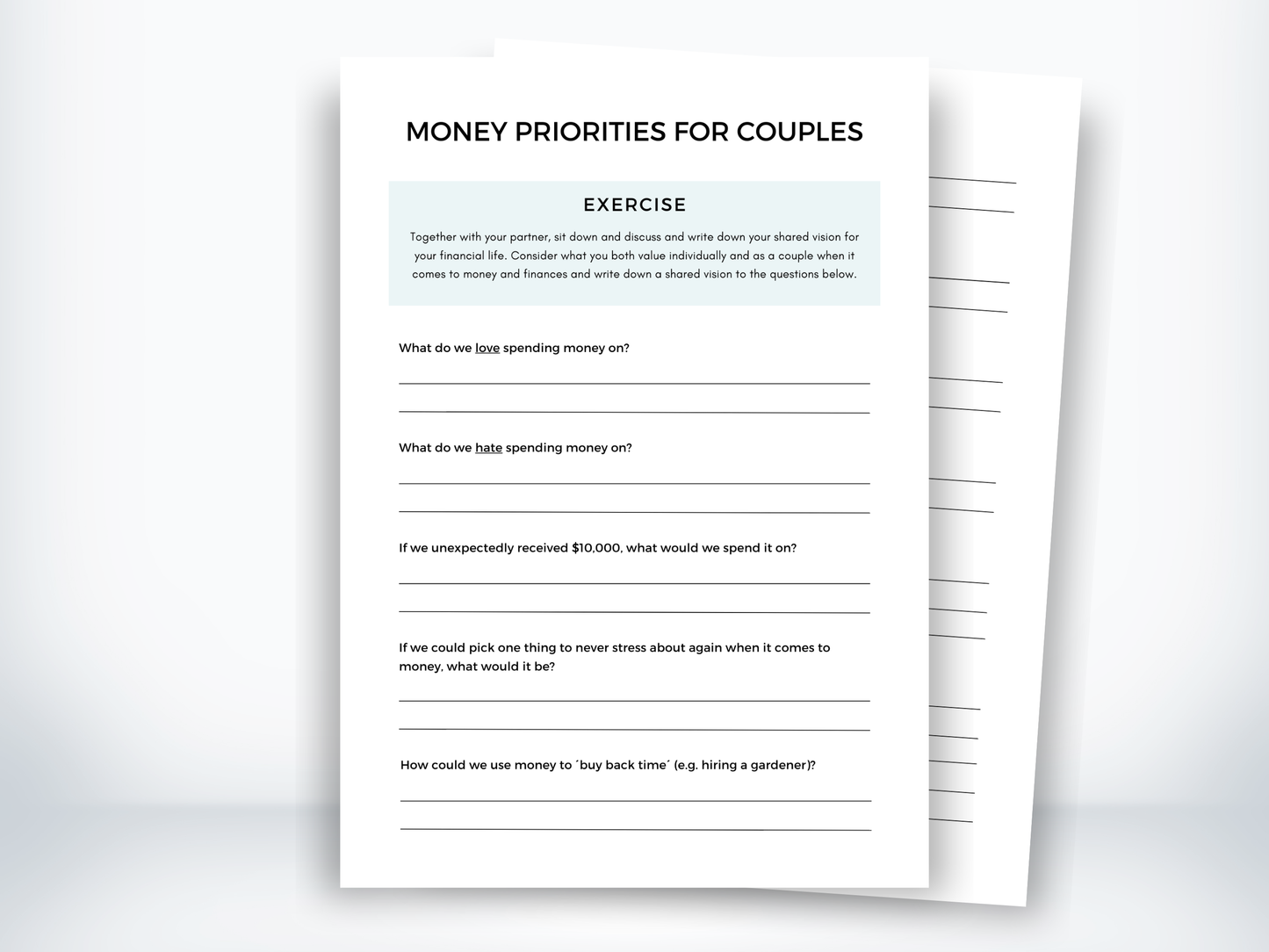 Money Priorities For Couples PDF