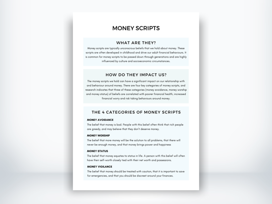 Money Scripts Handout PDF