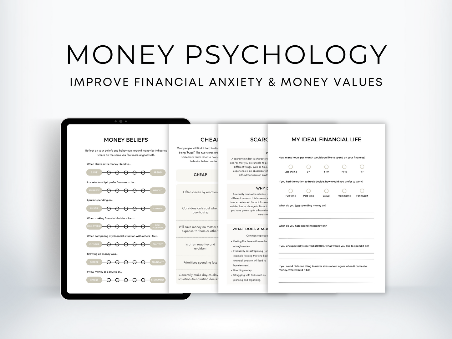 Money Psychology Worksheets PDF