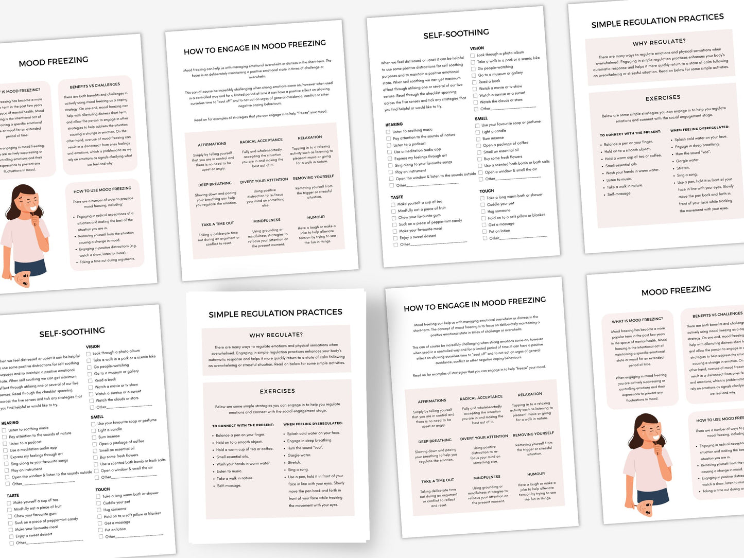 Mood Freezing Psychoeducation Worksheets