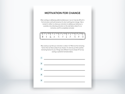 Motivation For Change Worksheet PDF
