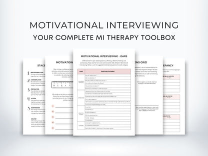 Motivational Interviewing Worksheets PDF