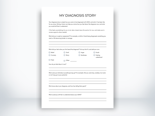 My ADHD Diagnosis Story PDF