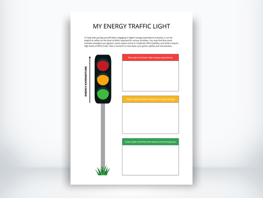 My Energy Traffic Light Worksheet PDF