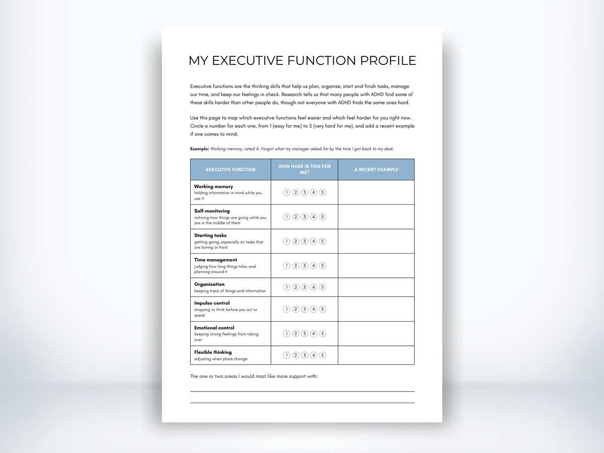 My Executive Function Profile PDF