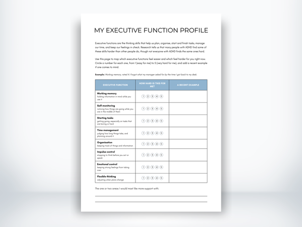 My Executive Function Profile PDF