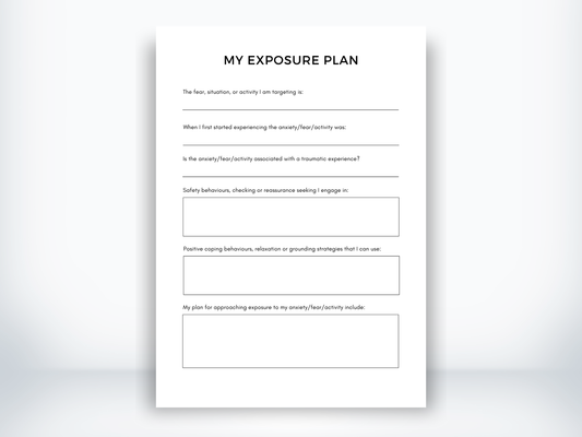 My Exposure Plan Worksheet PDF