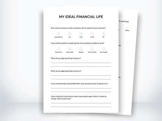 My Ideal Financial Life Worksheet PDF