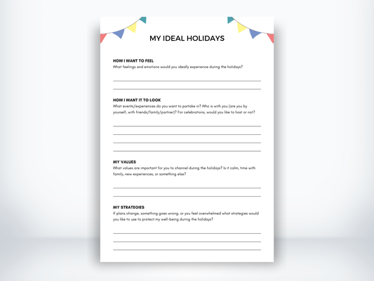 My Ideal Holidays Worksheet PDF
