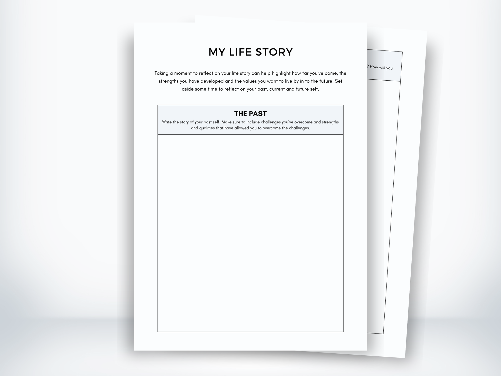 My Life Story Worksheet PDF