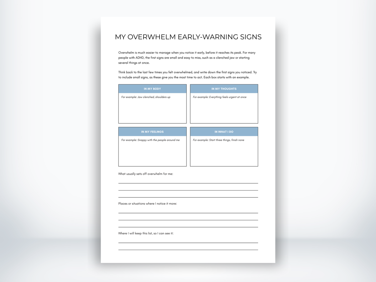 My Overwhelm Early-Warning Signs PDF