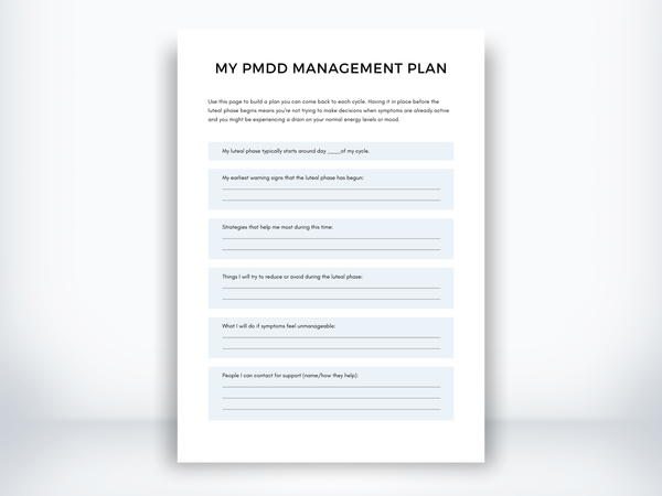My PMDD Management Plan PDF