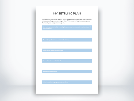 My Settling Plan PDF - My Thriving Mind