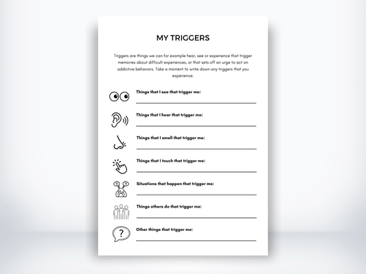 My Trauma Triggers Worksheet PDF