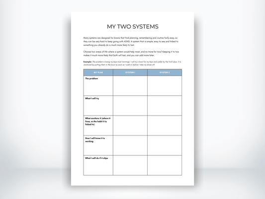 My Two Systems PDF - My Thriving Mind