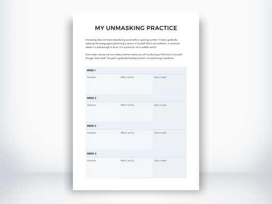My Unmasking Practice PDF