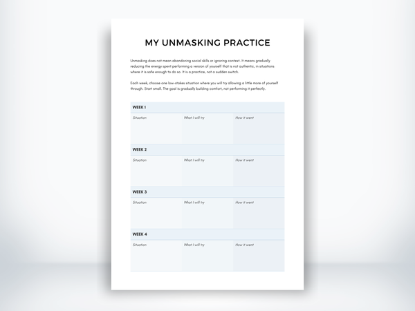 My Unmasking Practice PDF