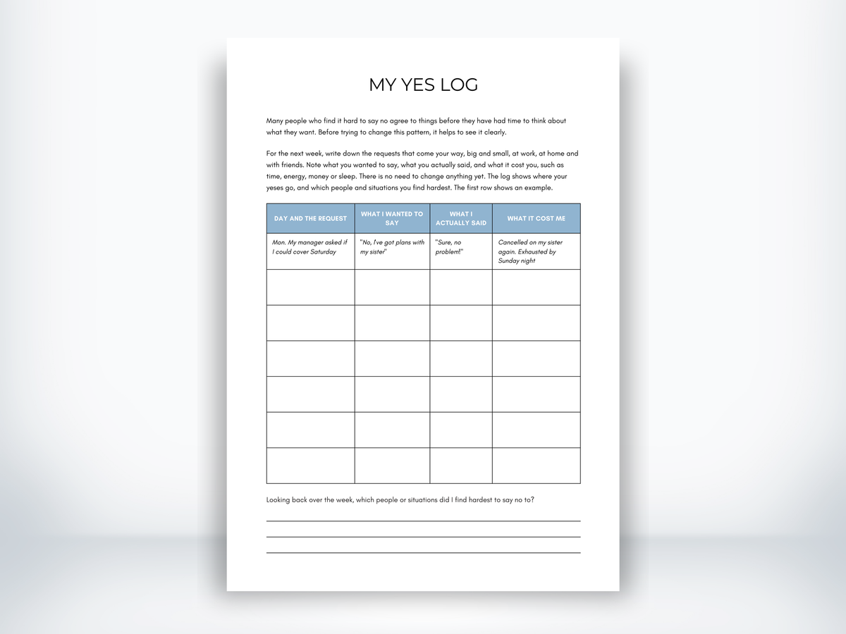 My Yes Log PDF
