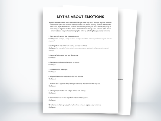 Myths About Emotions DBT Skills PDF