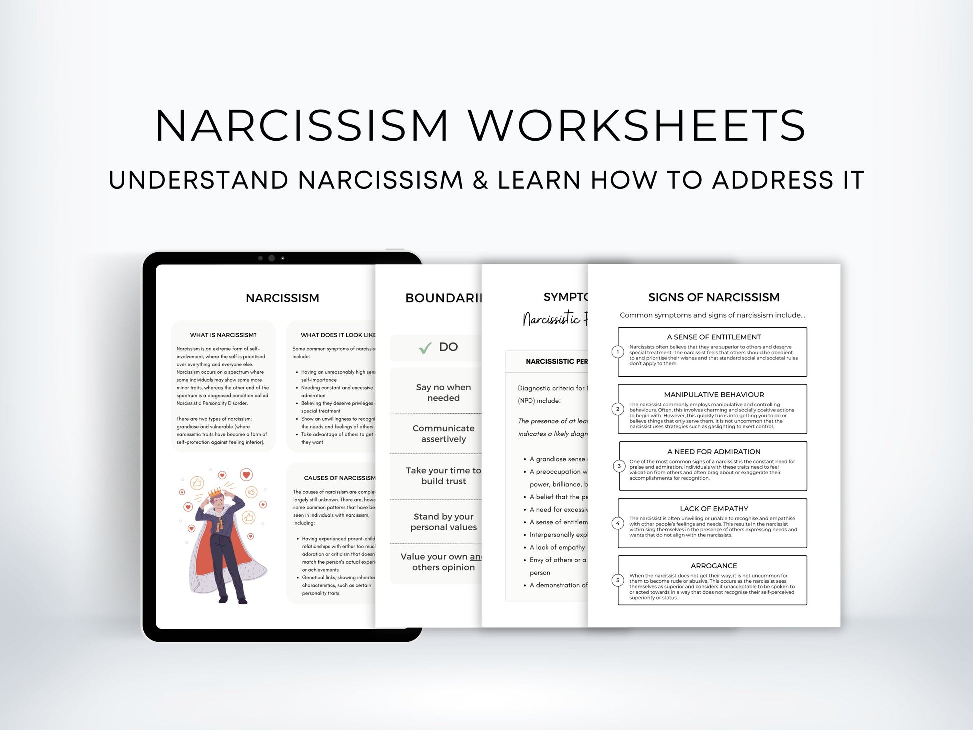 Narcissism Psychoeducation Worksheets