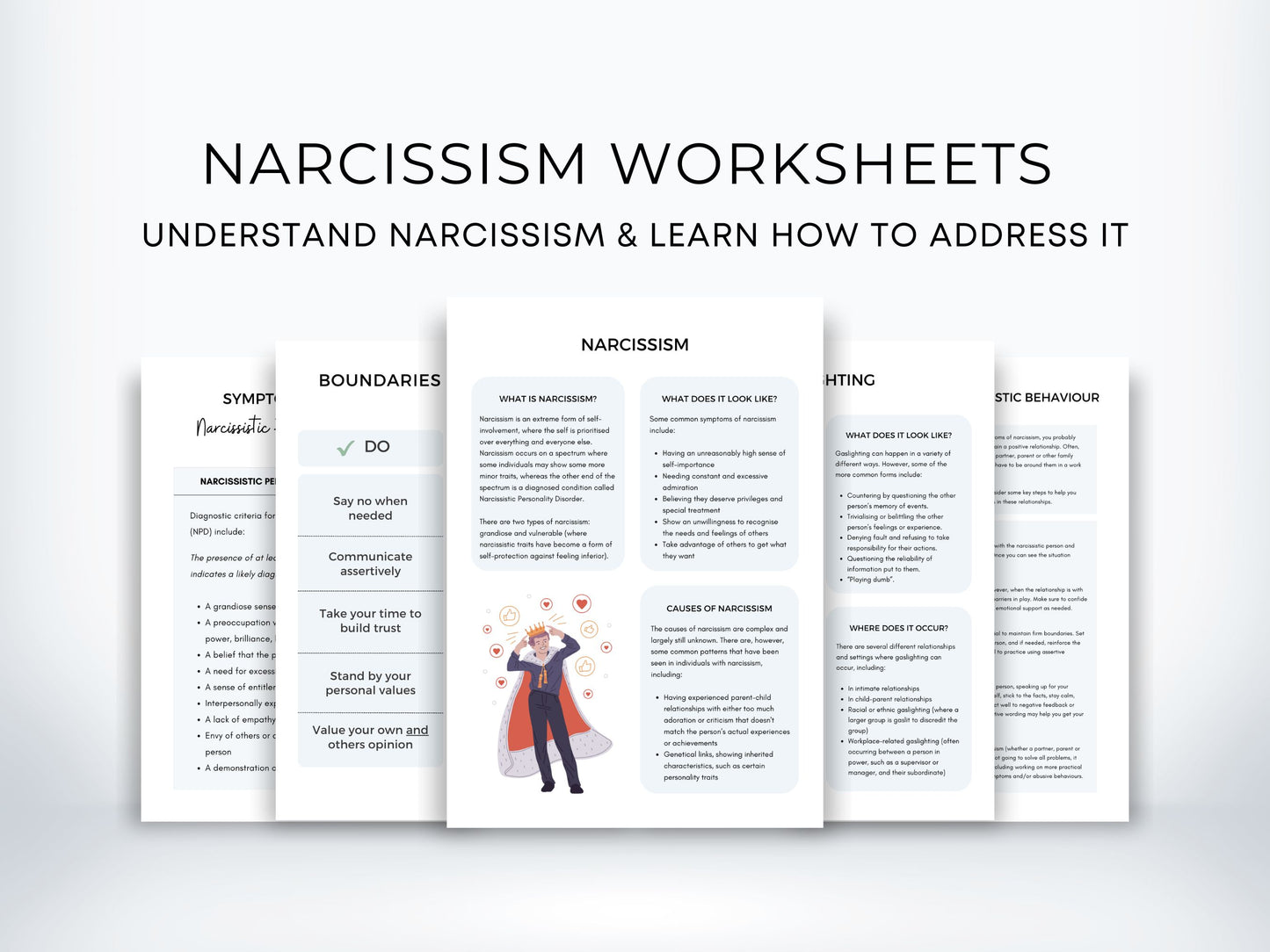 Narcissism Psychoeducation Worksheets