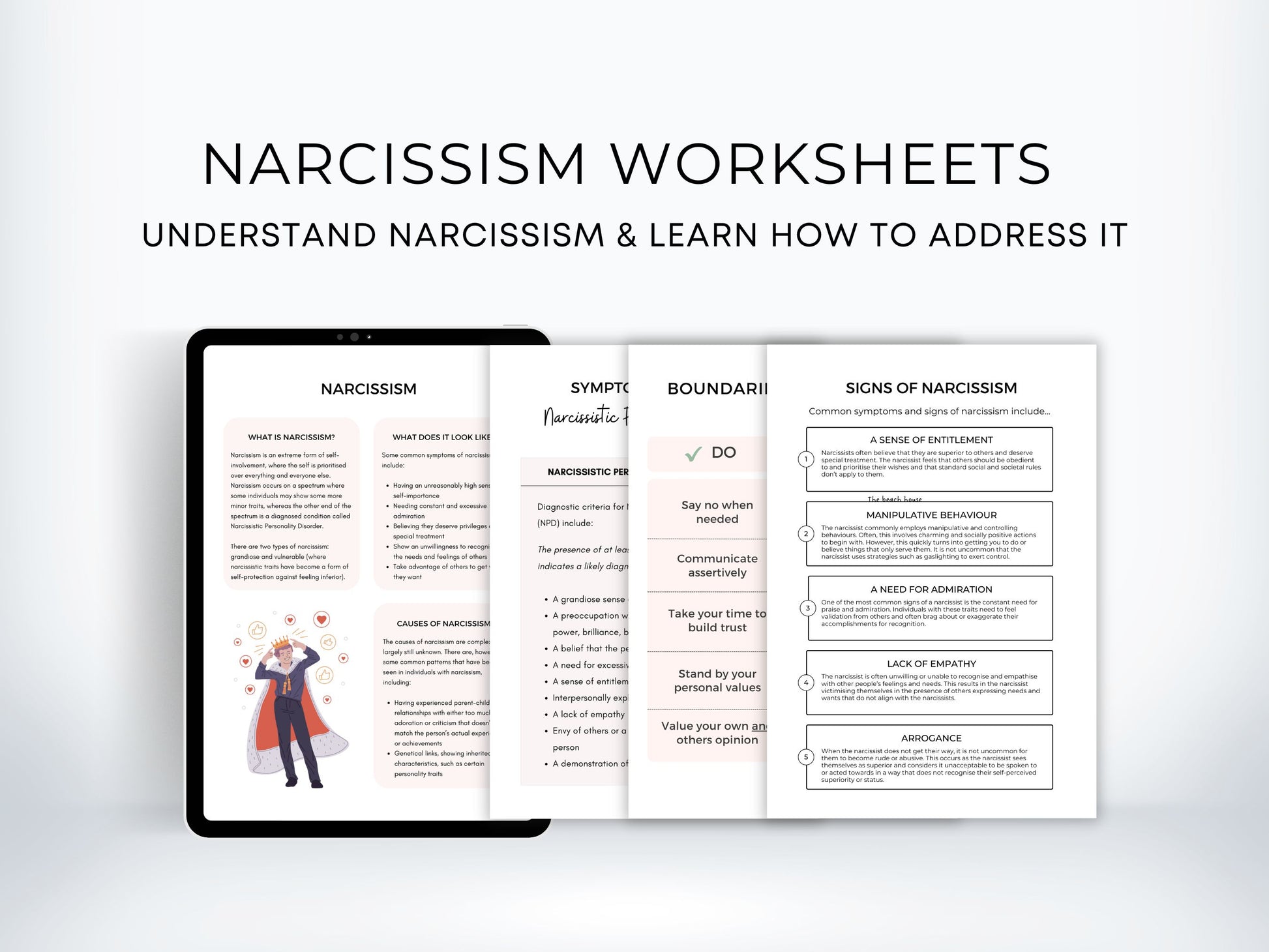 Narcissism Psychoeducation Worksheets