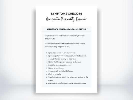 Narcissistic Personality Disorder Symptoms PDF