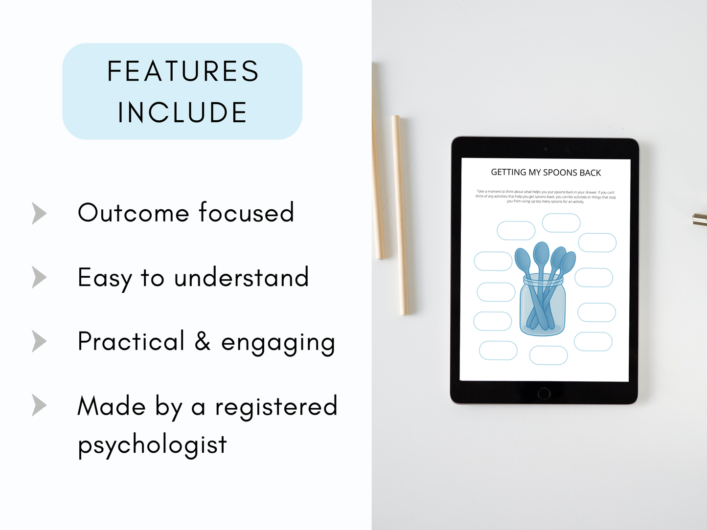 Neurodiversity & Spoon Theory Therapy Worksheets