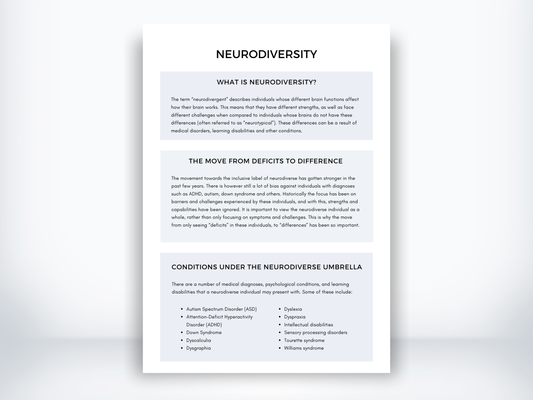 Neurodiversity Handout PDF