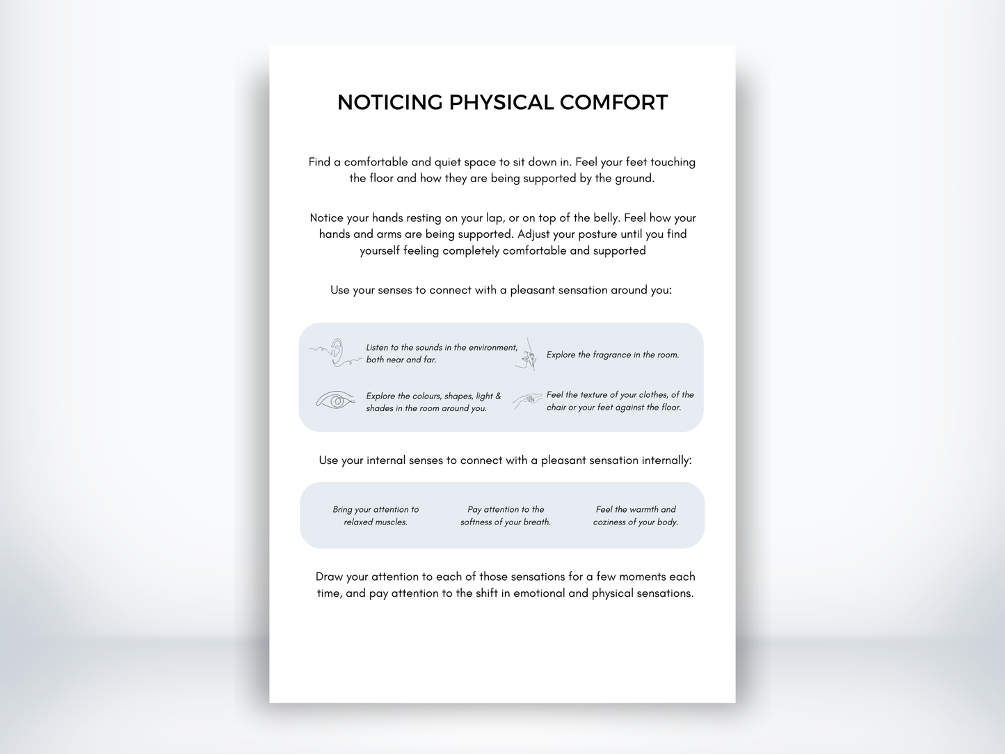 Noticing Physical Comfort Script PDF
