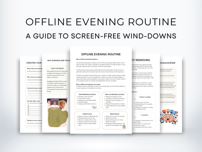 Offline Evening Routine & Digital Wellbeing Worksheets