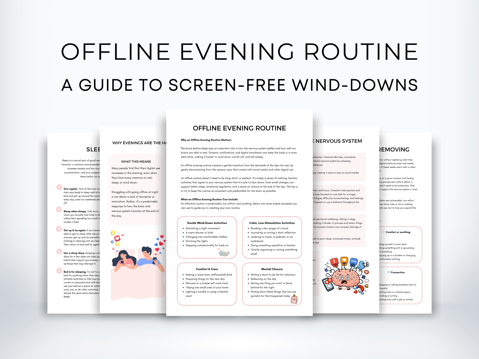 Offline Evening Routine & Digital Wellbeing Worksheets