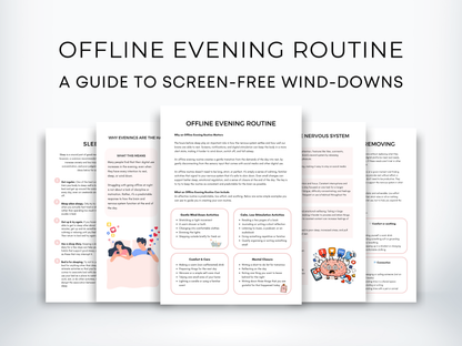 Offline Evening Routine & Digital Wellbeing Worksheets