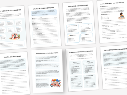 Offline Evening Routine & Digital Wellbeing Worksheets