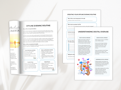 Offline Evening Routine & Digital Wellbeing Worksheets