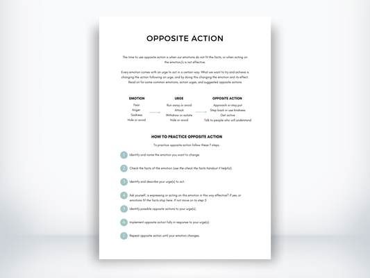 Opposite Action DBT Skills PDF