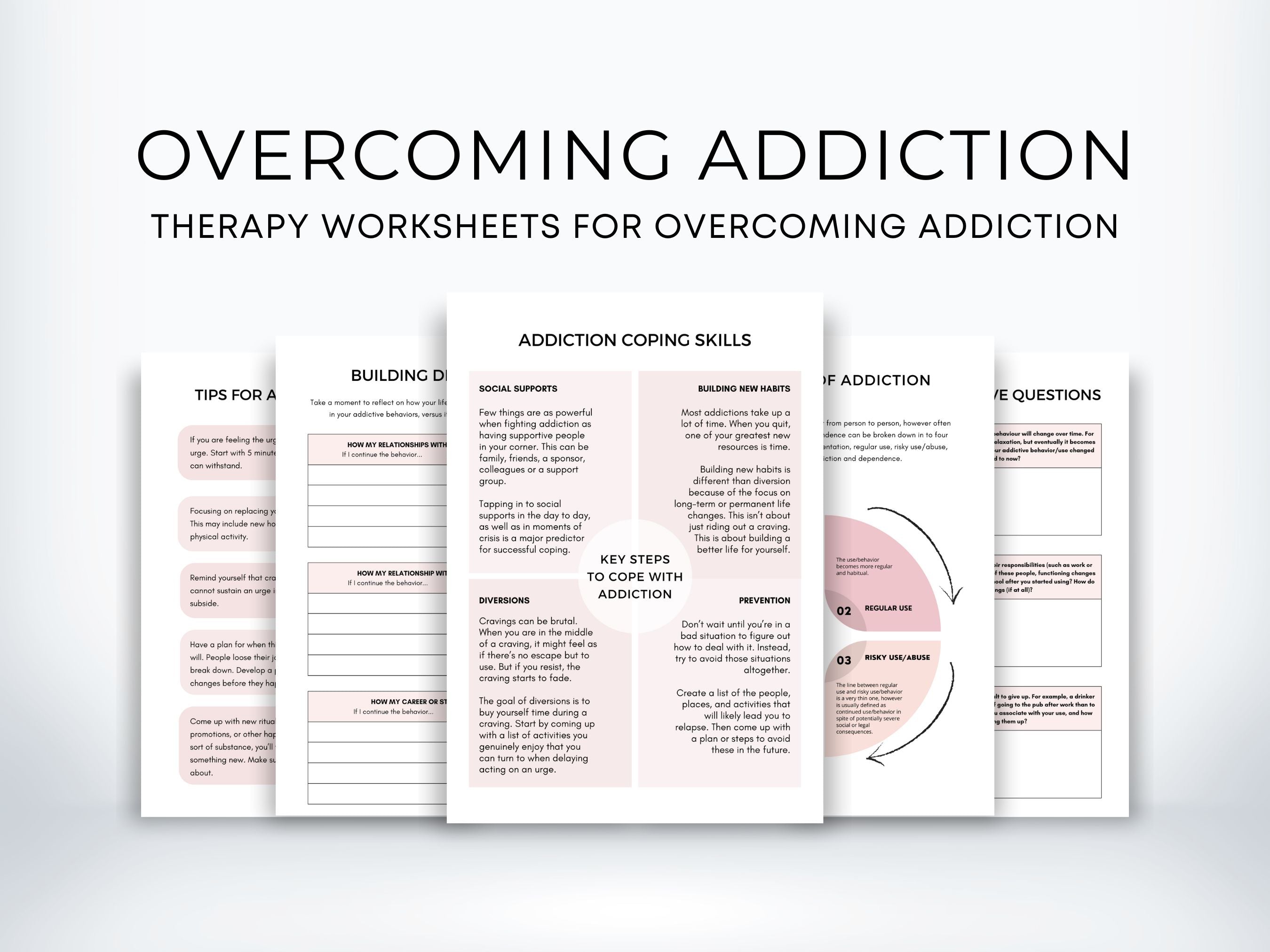 Addiction Questions Worksheet Free Therapy Worksheets | My Thriving Mind