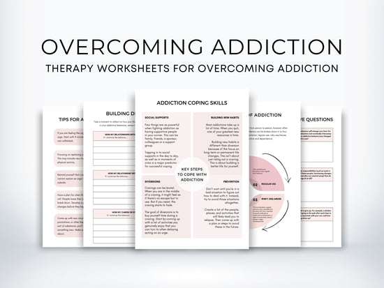 Overcoming Addiction Worksheets | My Thriving Mind