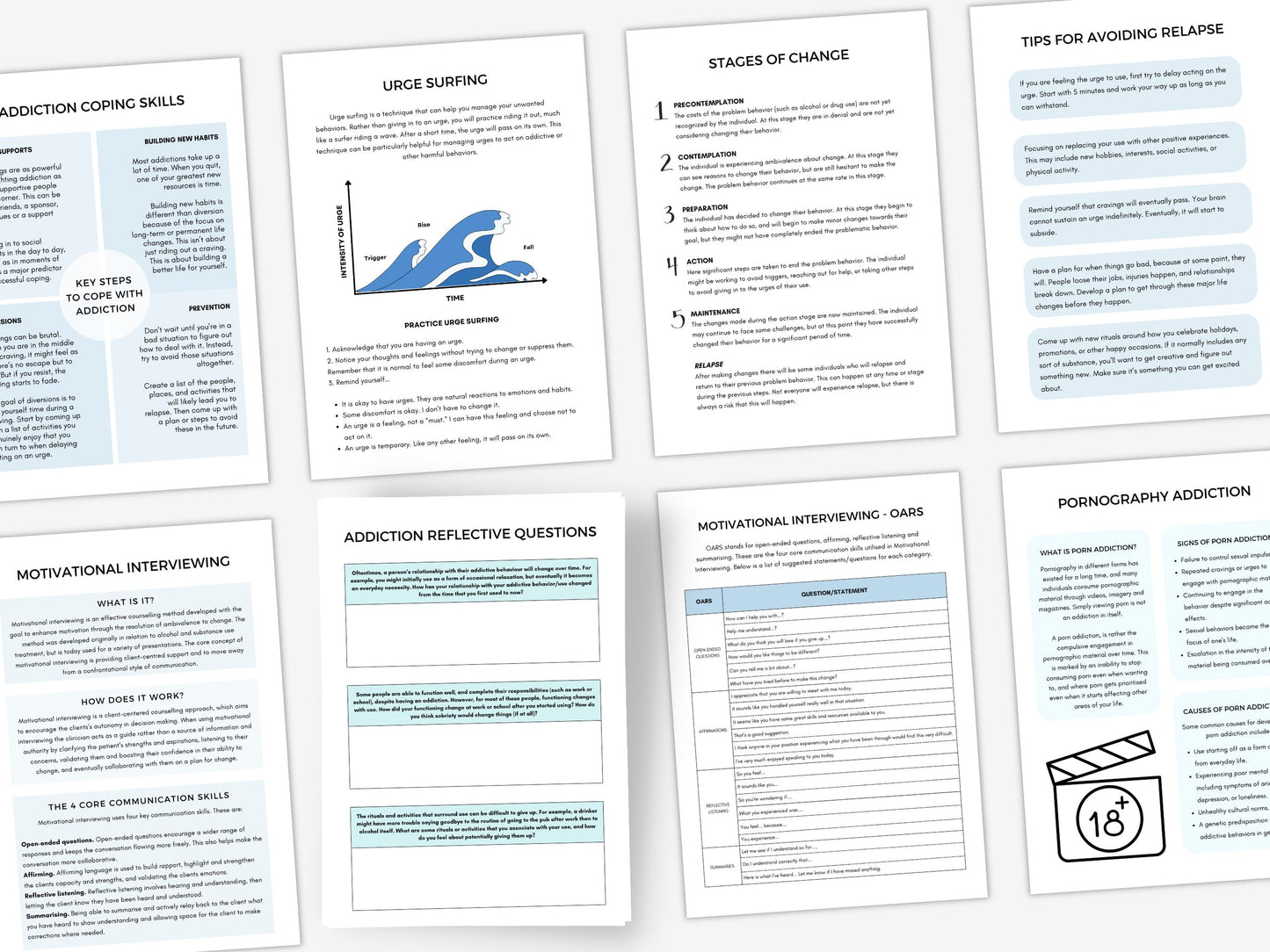 Overcoming Addiction Worksheets PDF