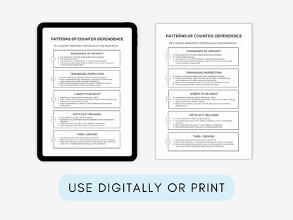 Overcoming Counter-Dependency Worksheets PDF