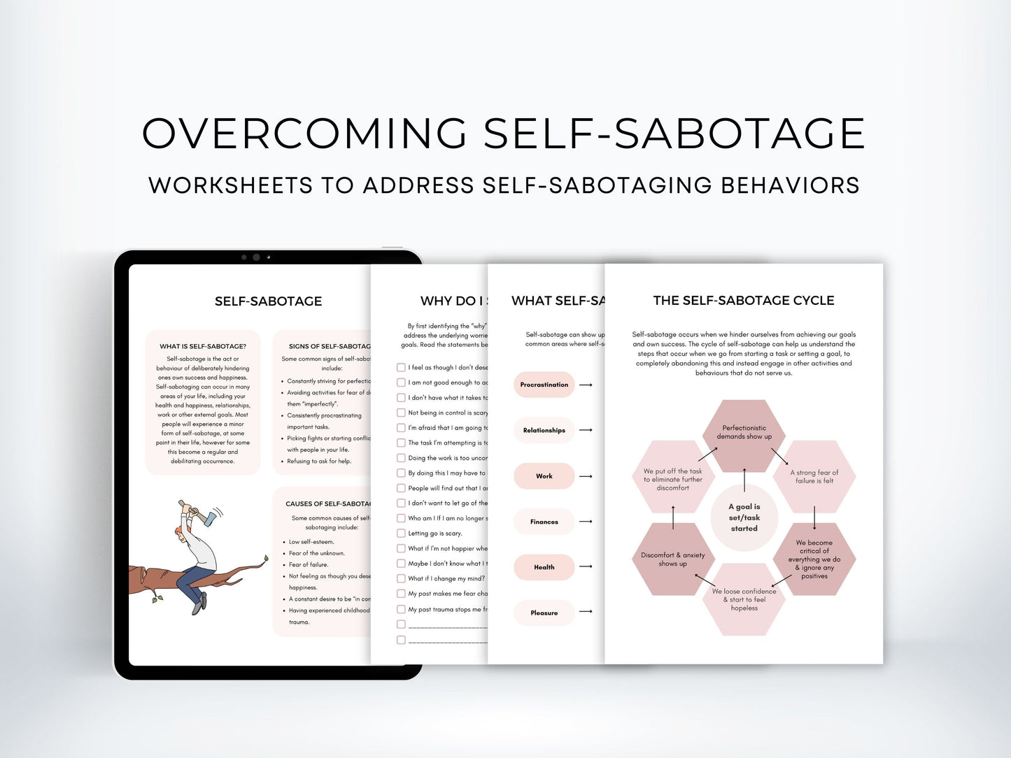 Overcoming Self-Sabotage Worksheets PDF