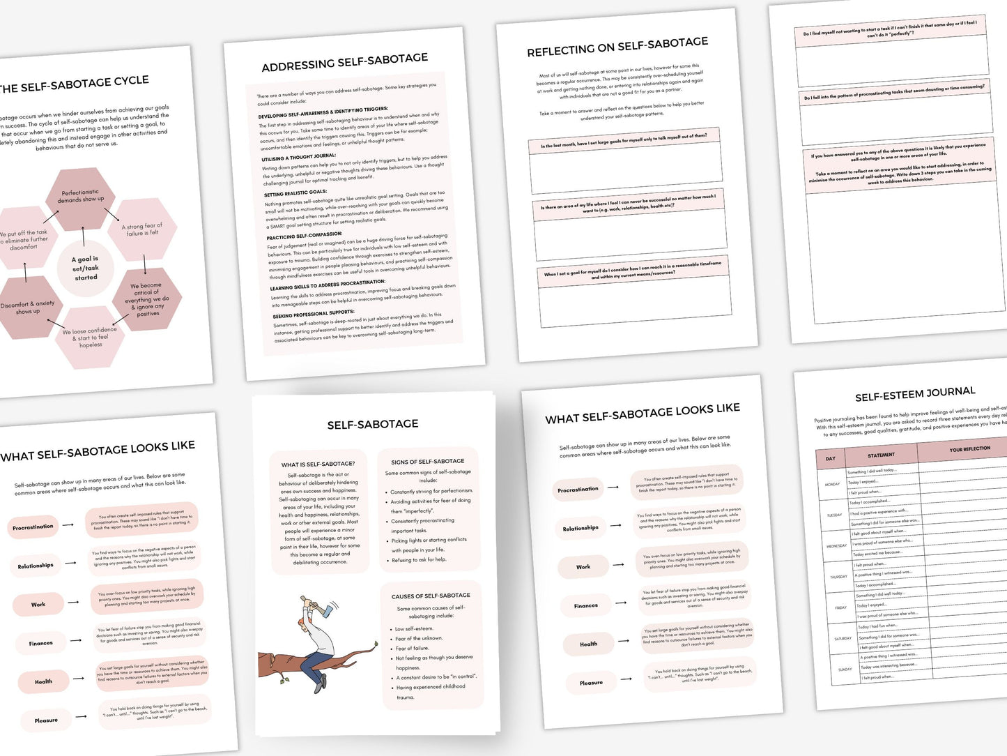 Overcoming Self-Sabotage Worksheets PDF