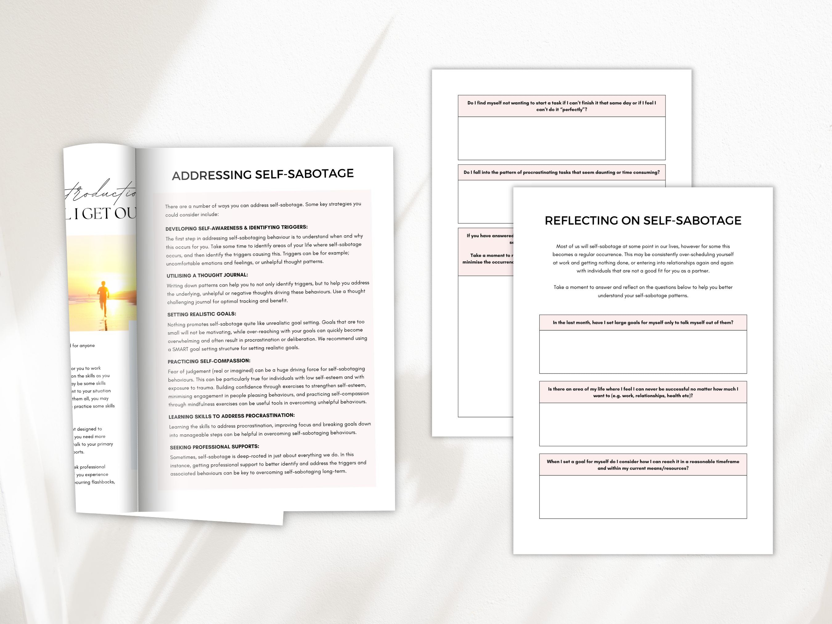 Overcoming Self-Sabotage Worksheets | My Thriving Mind