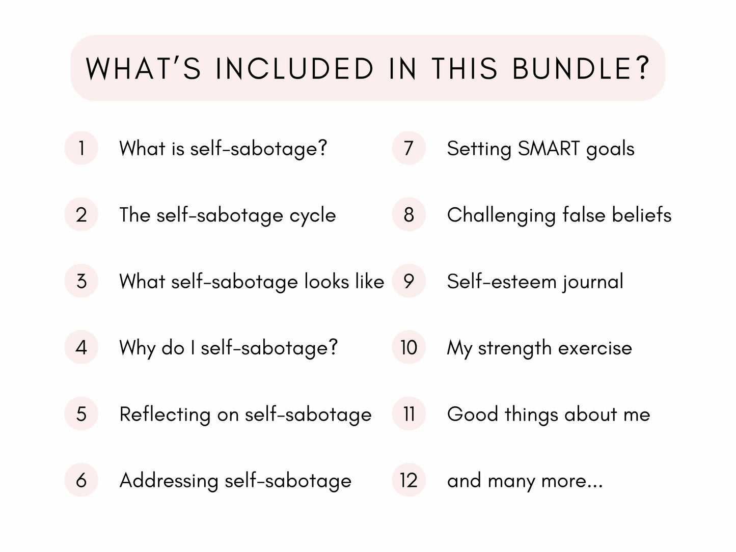 Overcoming Self-Sabotage Worksheets PDF