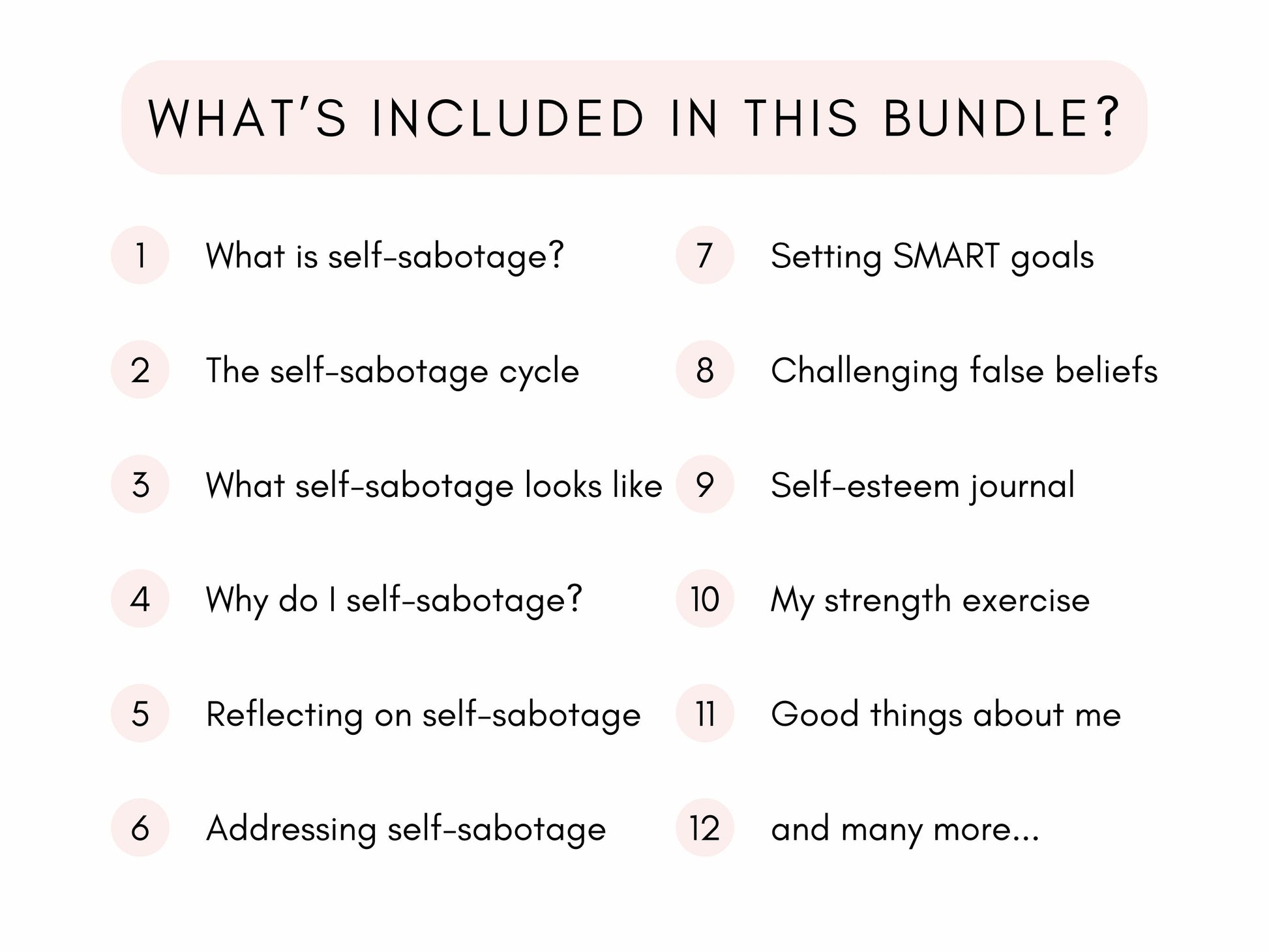 Overcoming Self-Sabotage Worksheets PDF