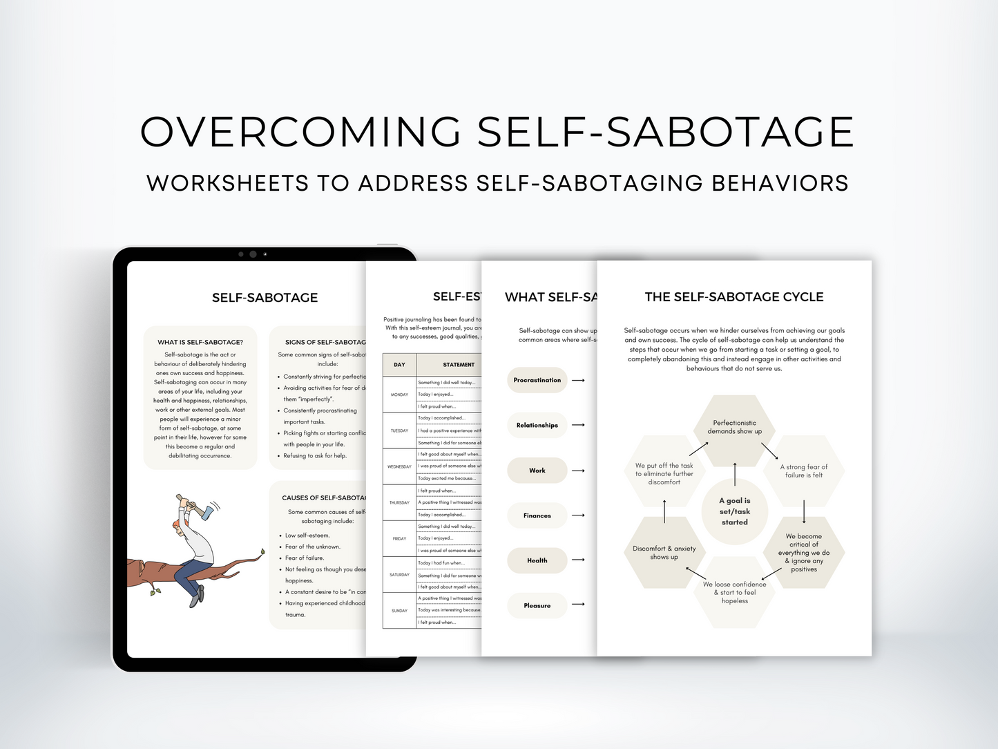 Overcoming Self-Sabotage Worksheets PDF